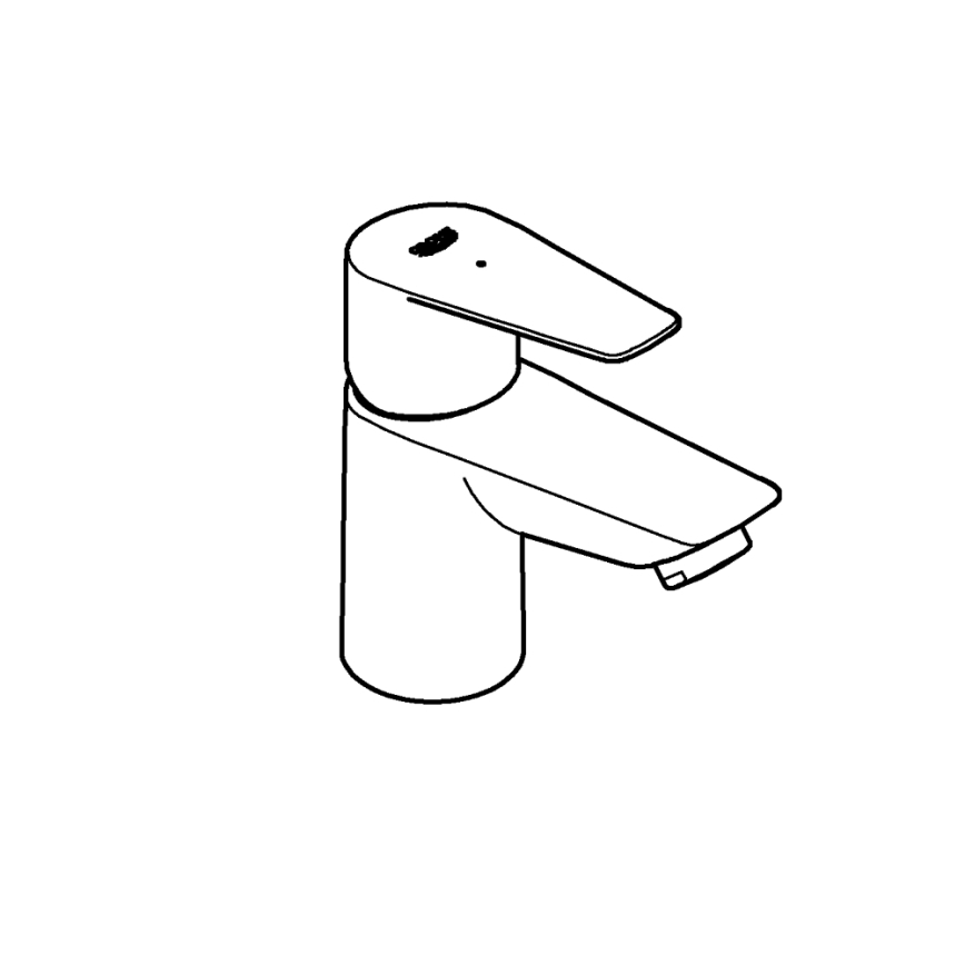 GROHE 32861001 - Deck-mounted basin mixer BAUEDGE 131 mm polished chrome