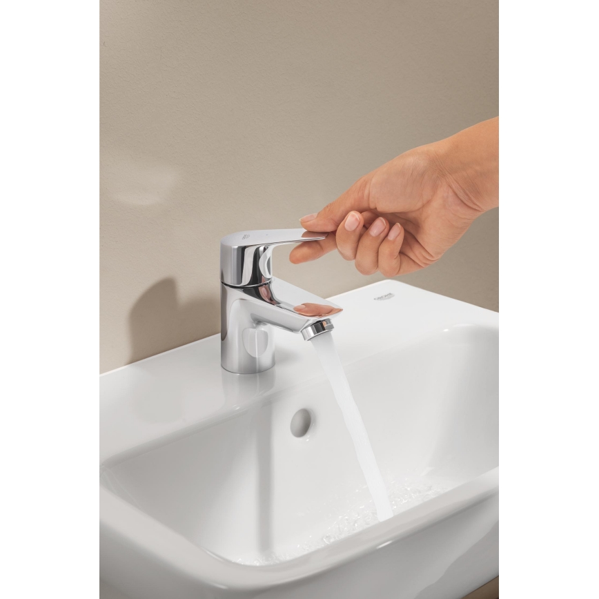 GROHE 32861001 - Deck-mounted basin mixer BAUEDGE 131 mm polished chrome