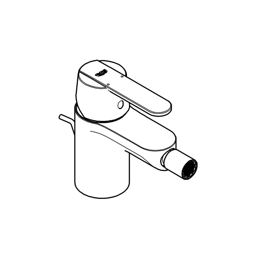 GROHE 32885000 - GET Bidet Mixer DN 15, Polished Chrome