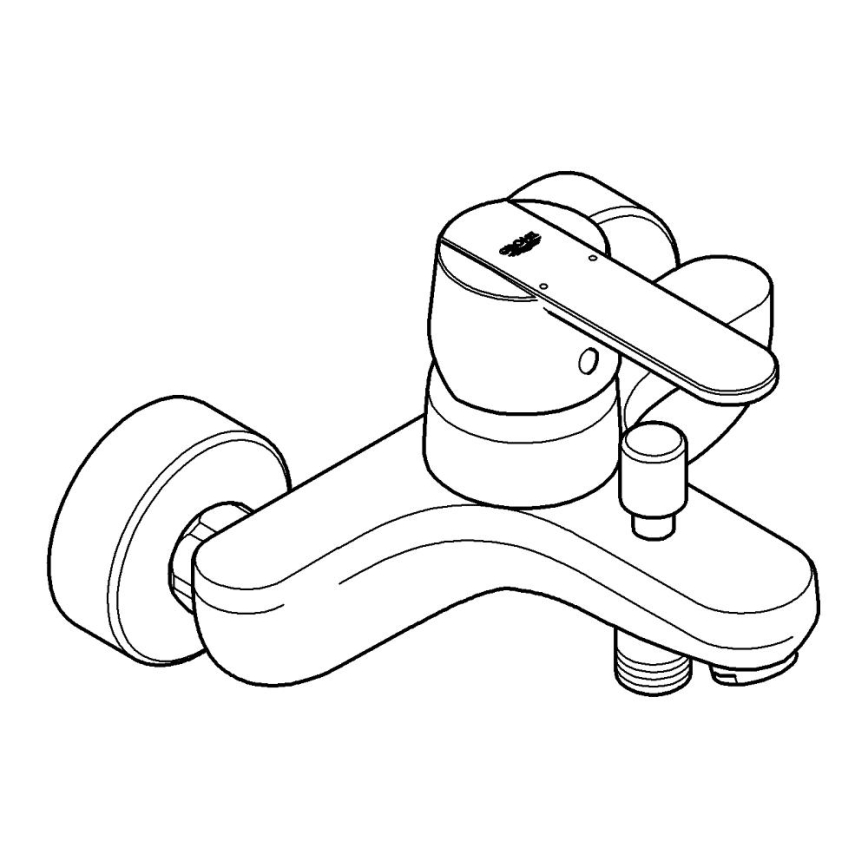 GROHE 32887000 - GET Bath Mixer DN 15 Polished Chrome