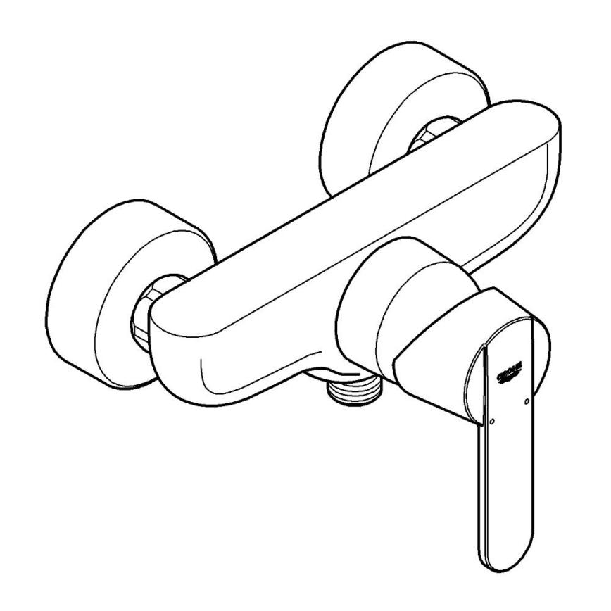 GROHE 32888000 - GET Shower Mixer DN 15, Polished Chrome