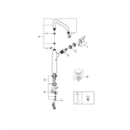 GROHE 32901DA1 - ESSENCE basin mixer in copper finish