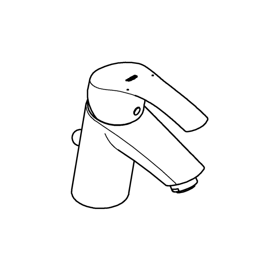 GROHE 33265002 - EUROSMART Basin Mixer DN 15, Size S, Polished Chrome