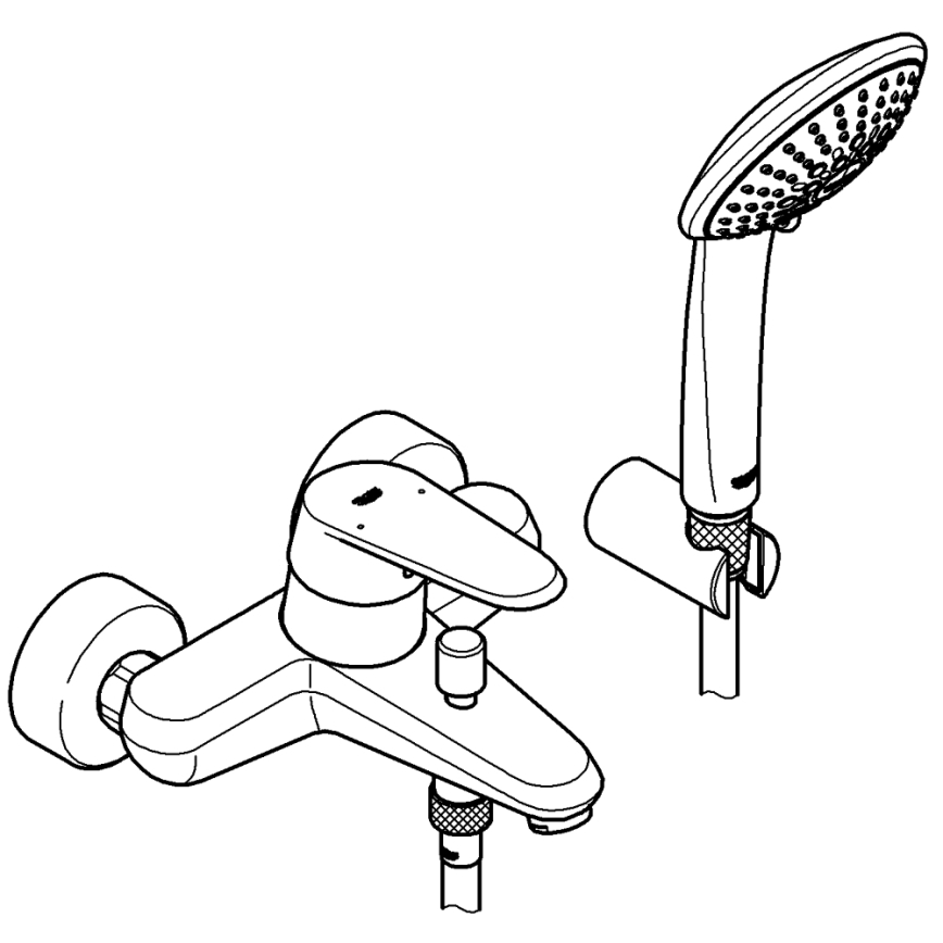 GROHE 33395002 - EURODISC COSMOPOLITAN Bath Mixer, Polished Chrome