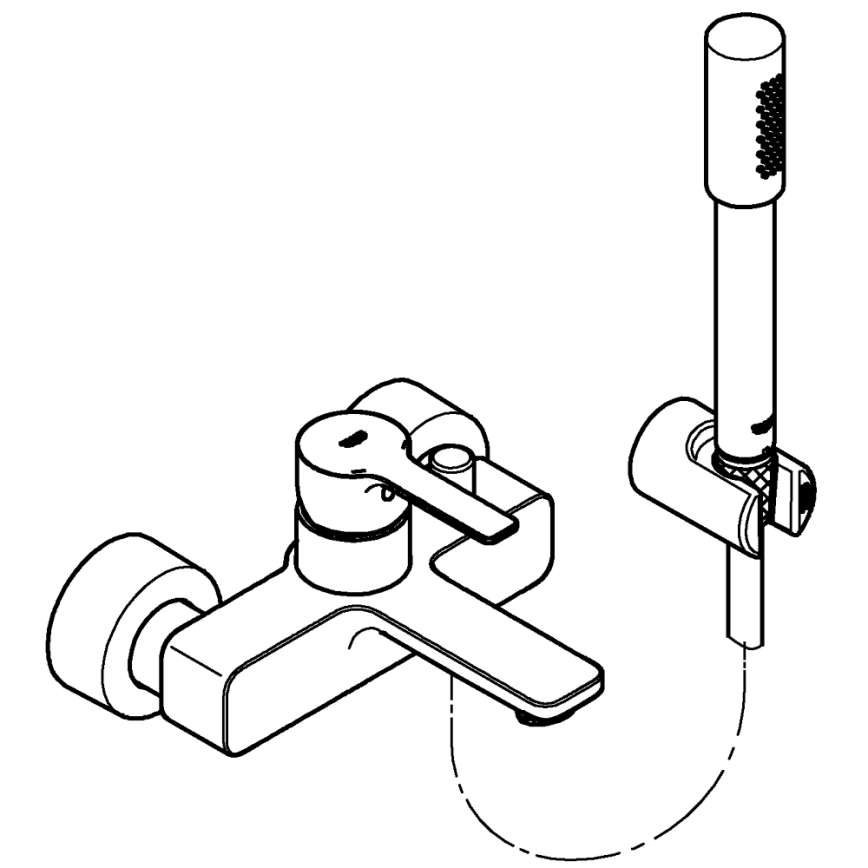GROHE 33850001 - LINEARE Bath Mixer DN 15, Polished Chrome