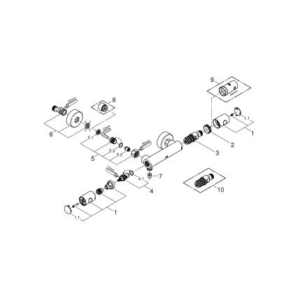 GROHE 34065AL2 - GROHTHERM 1000 COSMOPOLITAN Thermostatic Shower Mixer DN 15, Graphite