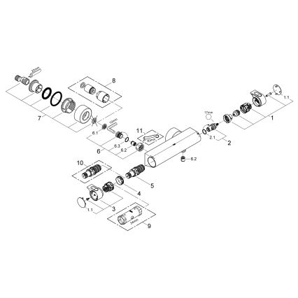 GROHE 34169001 - GROHTHERM 2000 Thermostatic Shower Mixer DN 15, Chrome