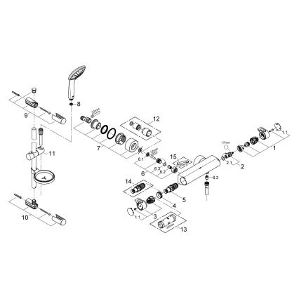 GROHE 34195001 - GROHTHERM 2000 thermostatic mixer with EUPHORIA 110 shower set, chrome