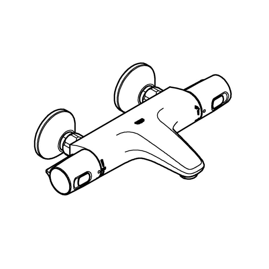 GROHE 34227002 - PRECISION TREND DN 15 Thermostatic Bath Mixer, Polished Chrome