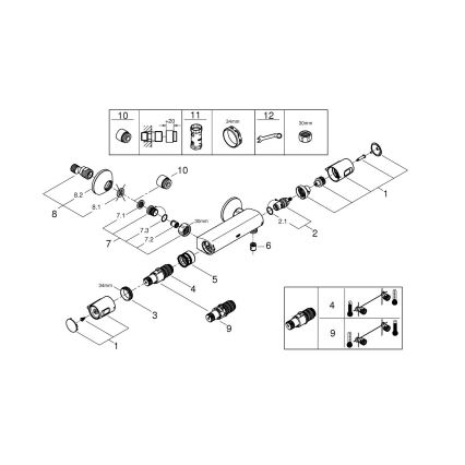 GROHE 34229002 - PRECISION TREND Thermostatic Shower Mixer DN 15, Chrome