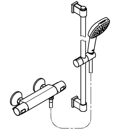 GROHE 34237003 - PRECISION TREND 150 mm Thermostatic Shower Mixer, Chrome