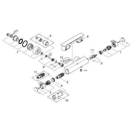 GROHE 34469001 - GROHTHERM 2000 Thermostatic Shower Mixer DN 15, Chrome