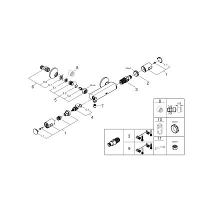 GROHE 345942430 - PRECISION START DN 15 Thermostatic Shower Mixer, Black