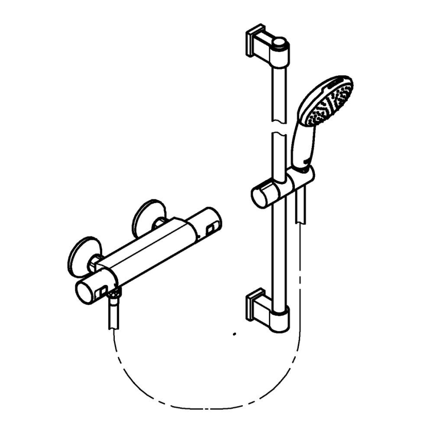 GROHE 345972431 -Thermostatic shower mixer PRECISION START 12” 60 cm black