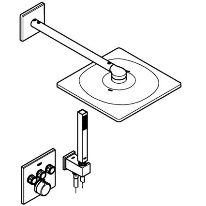 GROHE 34712000 - SMARTCONTROL 310 × 310 mm Shower Set, Polished Chrome
