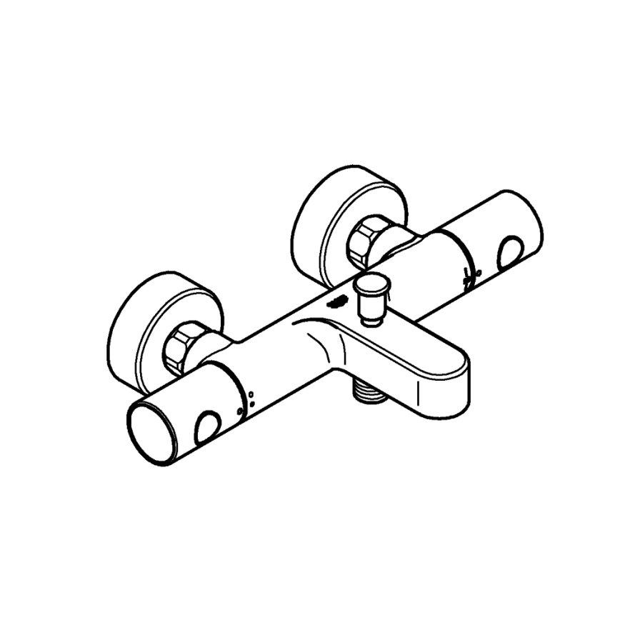 GROHE 34774000 - PRECISION GET DN 15 Thermostatic Bath Mixer, Polished Chrome