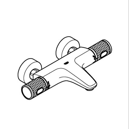 GROHE 34788000 - PRECISION FEEL DN 15 Thermostatic Bath Mixer, Polished Chrome