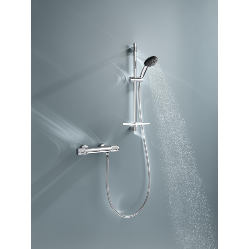 GROHE 34791001 - PRECISION FEEL 600 mm Thermostatic Shower Set, Chrome