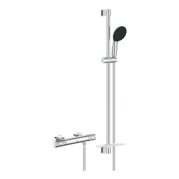 GROHE 34853001 - 90 cm shower set with PRECISION FEEL+ thermostatic mixer, polished chrome