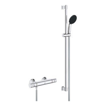 GROHE 34854001 - PRECISION START 900 mm Thermostatic Shower Set, Polished Chrome