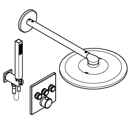 GROHE 34875000 - PRECISION SMARTCONTROL 310 mm Shower System, Polished Chrome