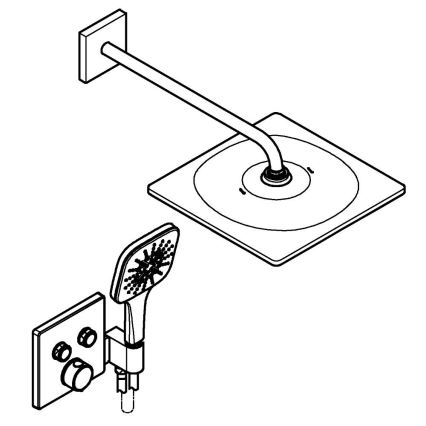 GROHE 34876000 - PRECISION SMARTCONTROL Shower System 310 × 310 mm Chrome
