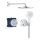 GROHE 34877000 - VITALIO RAIN MONO 310 Shower System, Polished Chrome