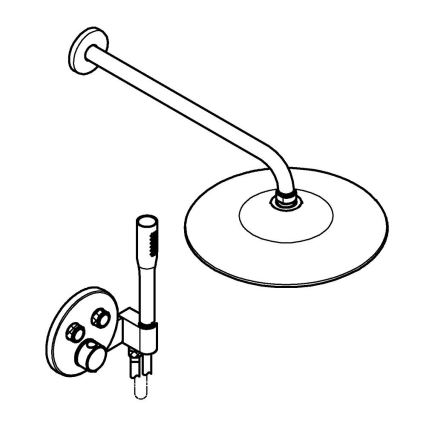 GROHE 34878000 - PRECISION SMARTCONTROL 260 mm Shower System, Polished Chrome
