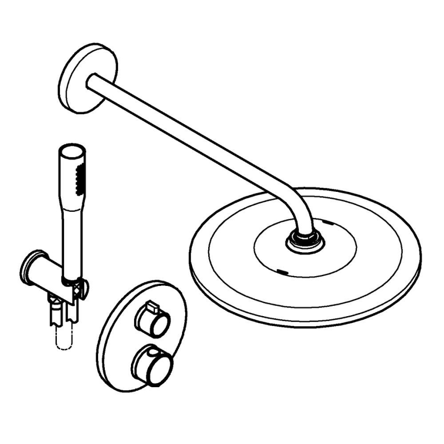 GROHE 34880000 - Shower set with concealed mixer GROHTHERM SMARTCONTROL polished chrome
