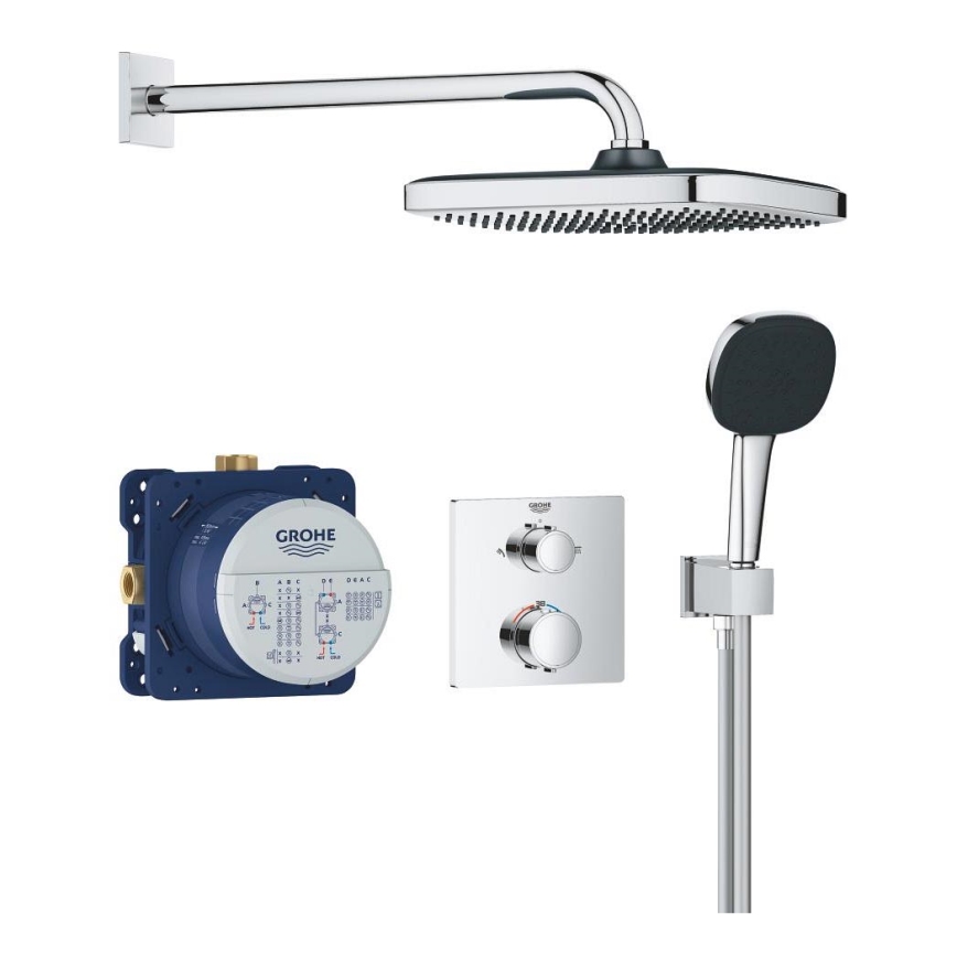 GROHE 34882000 - PRECISION VITALIO COMFORT 250 Shower System, Polished Chrome