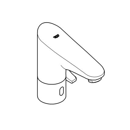 GROHE 36207001 - EUROPLUS E Electronic Washbasin Mixer DN 15, Polished Chrome