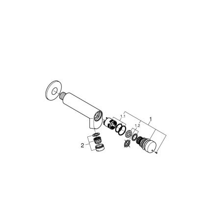 GROHE 36266000 - Self-Closing Wall Valve EUROECO COSMOPOLITAN T DN 15, Chrome