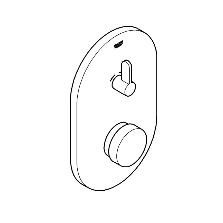 GROHE 36321000 - EUROSMART COSMOPOLITAN T Self-Closing Shower Mixer, Chrome