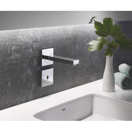 GROHE 36442000 - EUROCUBE E Infrared Electronic Faucet, Polished Chrome