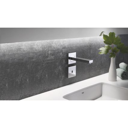 GROHE 36442000 - EUROCUBE E Infrared Electronic Faucet, Polished Chrome