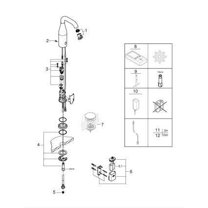 GROHE 36446000 - ESSENCE E Infrared Electronic Faucet, Polished Chrome