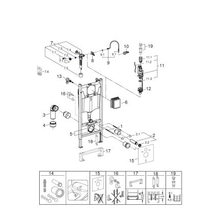 GROHE 36497000 - SOLIDO WC module 1.13 m white