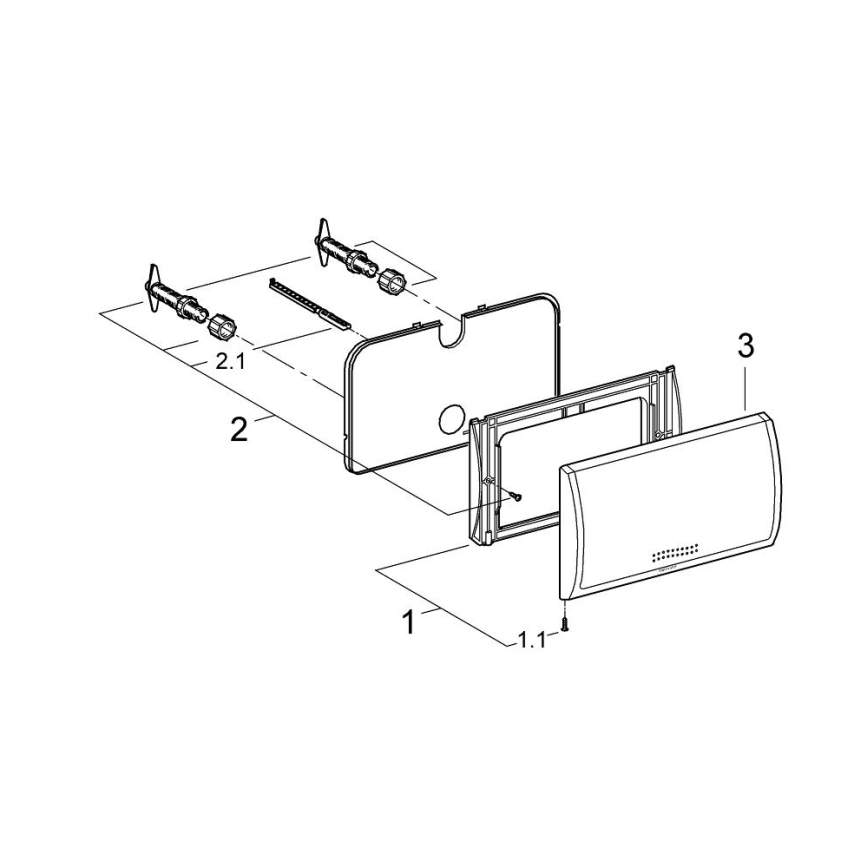 GROHE 37053SH0 - CLASSIC Flush Plate 330 × 190 mm, White
