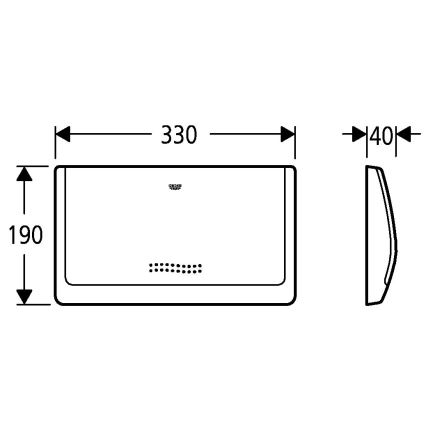GROHE 37053SH0 - CLASSIC Flush Plate 330 × 190 mm, White