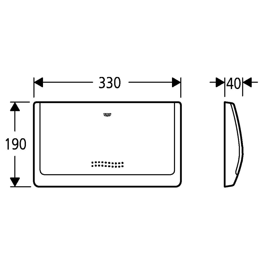 GROHE 37053SH0 - CLASSIC Flush Plate 330 × 190 mm, White