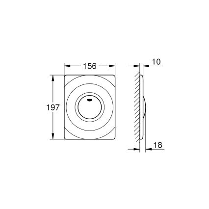 GROHE 37063SH0 - SURF Flush Plate 156 × 197 mm White