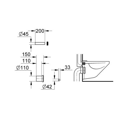 GROHE 37104K00 - Toilet Supply and Drain Kit, Black