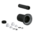 GROHE 37311K00 - Black 150 mm supply and waste set for toilet