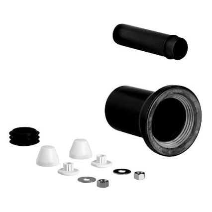 GROHE 37311K00 - Black 150 mm supply and waste set for toilet