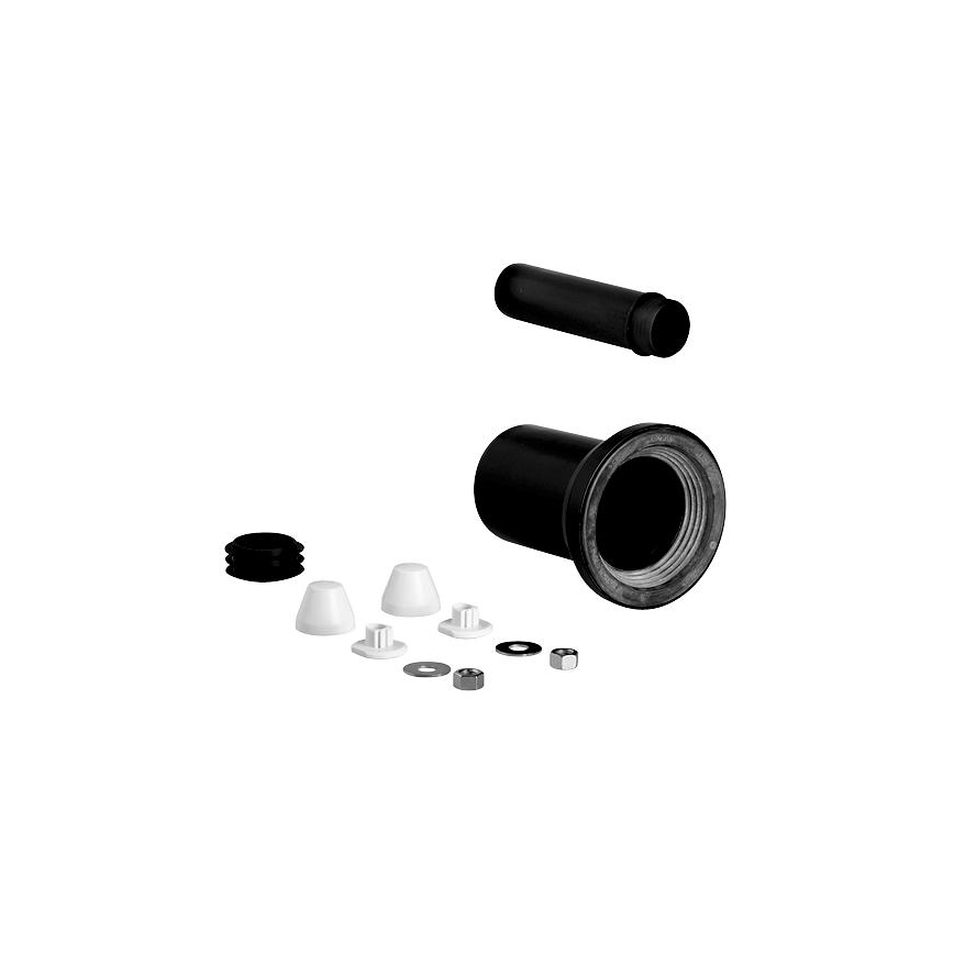 GROHE 37311K00 - Black 150 mm supply and waste set for toilet