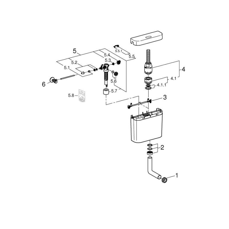 GROHE 37791SH0 - PS Flush Cistern, White