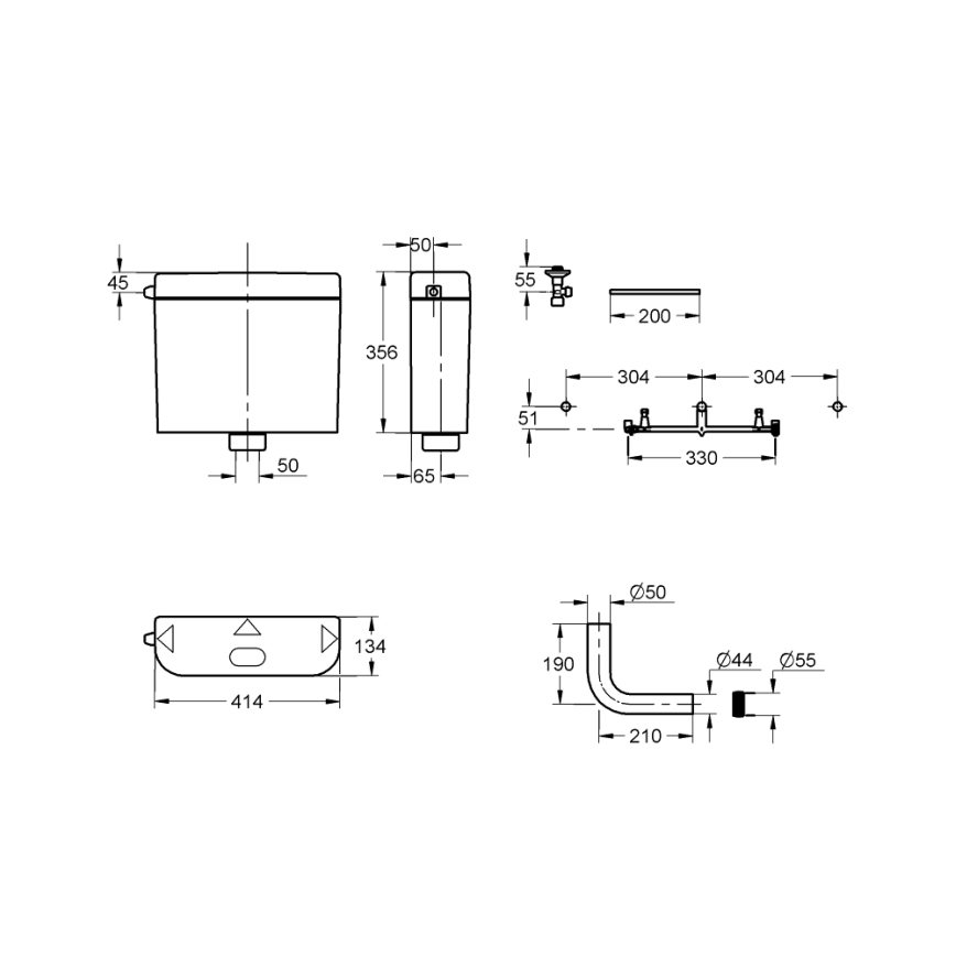 GROHE 37791SH0 - PS Flush Cistern, White