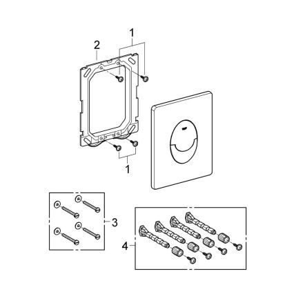 GROHE 38505000 - SKATE AIR flush plate 156 × 197 mm, polished chrome