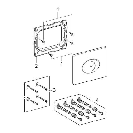 GROHE 38506000 - SKATE AIR Flush Plate 156 × 197 mm Polished Chrome