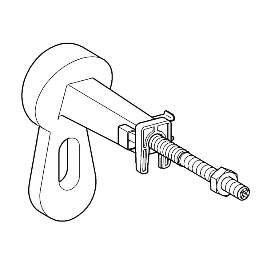 GROHE 3855800M - RAPID SL Wall Connector 130-230 mm, Polished Chrome